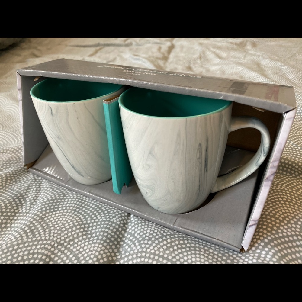 Marble Design Ceramic Mugs —Brand New 💕